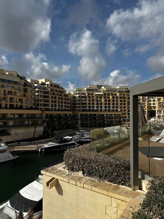 Marina Terrace Spa Room looking to Portomaso Marina