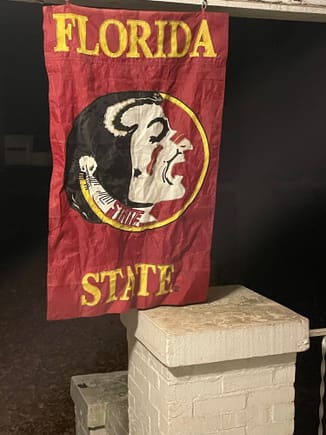 Hung this up tonight for the first time all season.  GO NOLES!