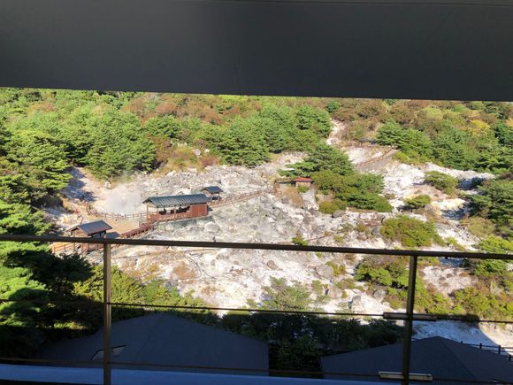 View from rooftop lounge's seating area