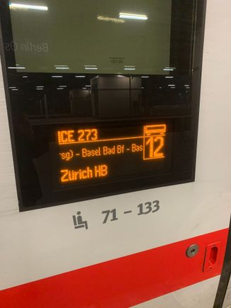 Overnight ICE to Zurich