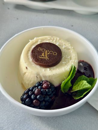 Vanilla panna cotta
Hedgerow berry coulis.
