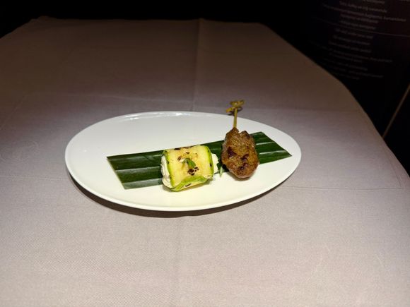 Tasty canapés although sad to see the samosa/sambusak missing