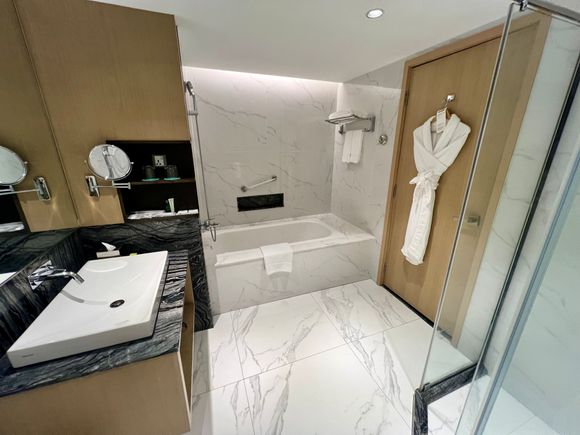 It does have a bath tub though! 