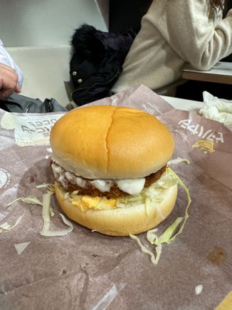Shrimp burger at McDonald's