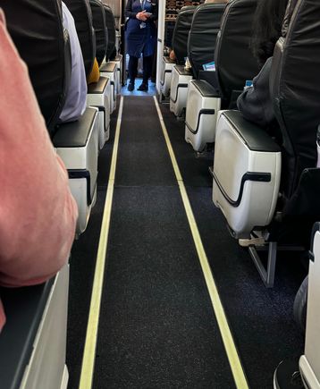 AS 1140 SEA-SFO. Oct 2, 2023. All boarded VERY early. More than 20-30 mins to serve PDBs without any isle congestion. No effort made by any FA to do anything. 