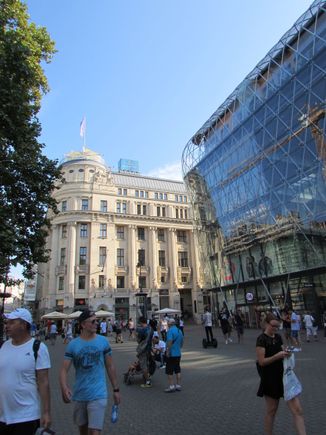 General streetscapes of pedestrians - you don't typically see as many pedestrians in most US cities, except in downtown