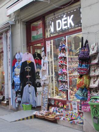 Souvenirs for sale - there were plenty of these along a pedestrian plaza