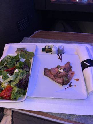 Latin shaved beef with salad—surprisingly very good