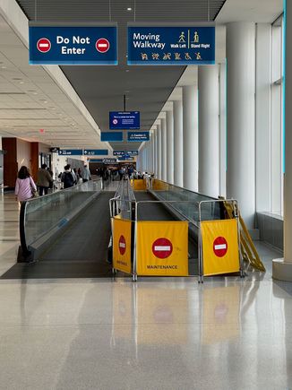 I've taken over 200 photos this year of broken moving walkways at CLT. 
