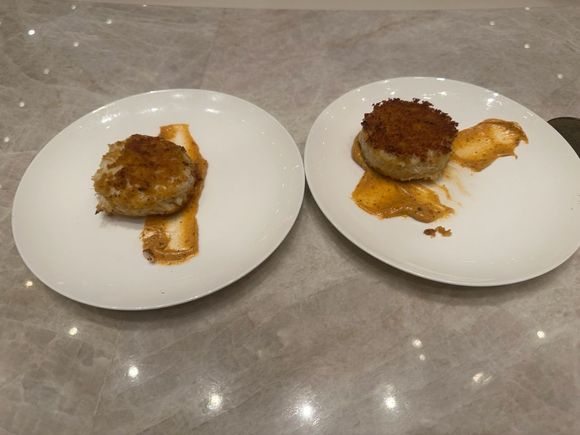 Two crab cakes to start. 