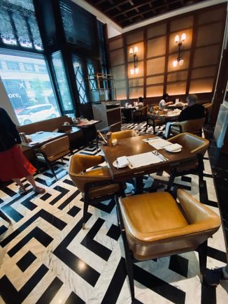 One of the more private seating areas at 15 Stamford