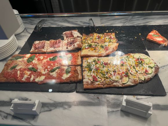 Flat breads-  Margarita is the safe choice. 