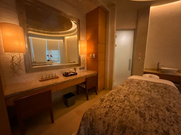 One of 2 spa beds