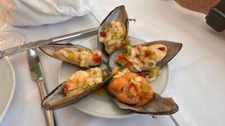 Mussels with a vinegrette