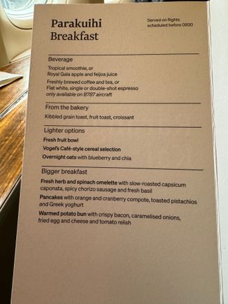 Breakfast Menu
