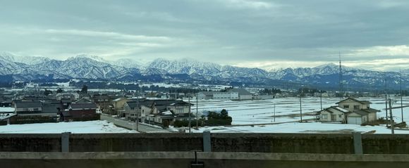 View from the train as we cut through the interior of Japan.