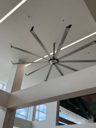 the terminal at SYR has a ceiling fan with winglets on the blades :D 