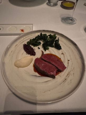 venison with berry sauce..excellent! Would get again.