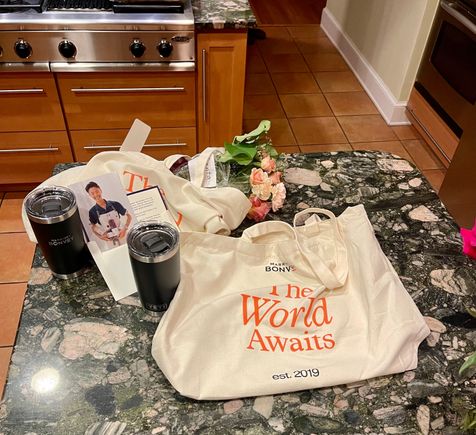 Swag bags w/Yeti travel mugs