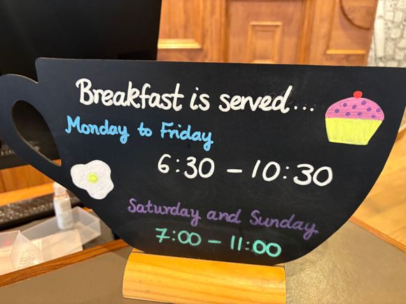 A reminder for breakfast