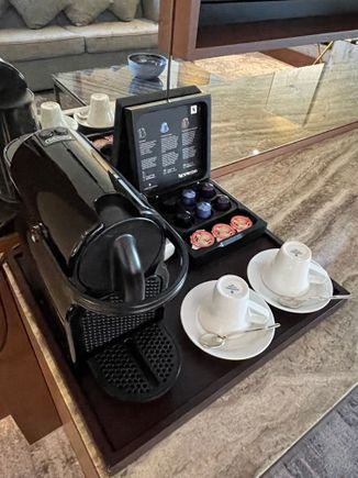 Coffee station and minibar 
