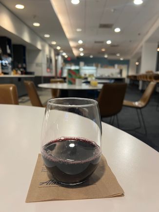 Quiet night at PDX C Lounge