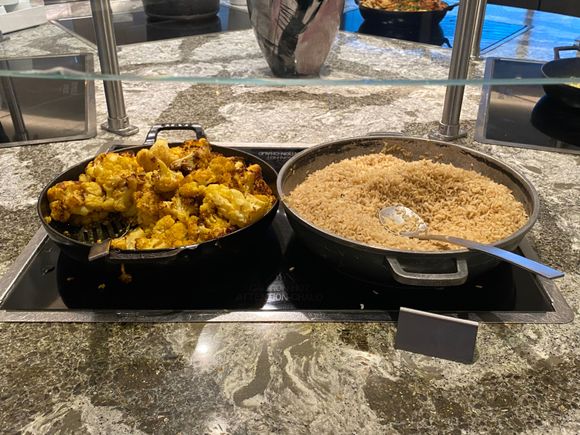 Roasted cauliflower and rice