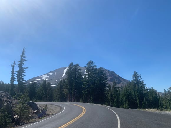from the shoulder of the road by the 8000-ft marker
