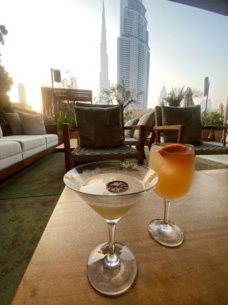 Cocktail at pool bar