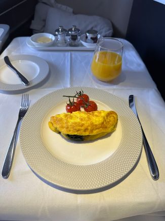The BA 11 June omelette 
Actually surprisingly edible after reading some previous reports of same 