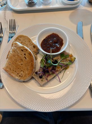 Chicken and Apricot Terrine - very good.