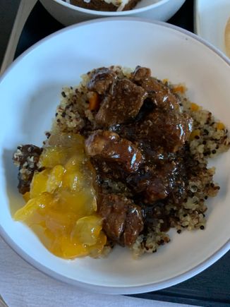 Not something I’d normally order but jerk lamb was the one of the best airline dishes in a while. 