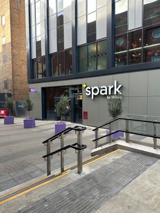 Spark front entrance taken from station entrance