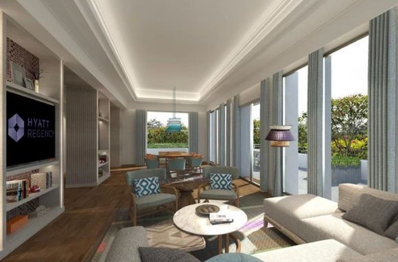 Suite catagory : "executive suite " designated by Hyatt as a premium suite