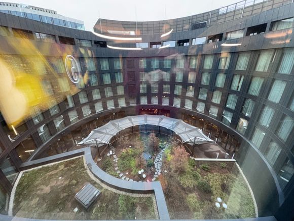 The interior courtyard of the hotel