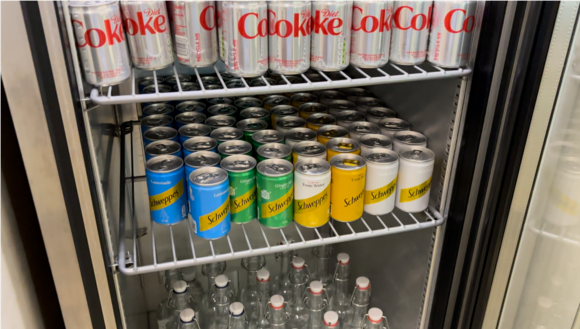 Drinks in the fridge
