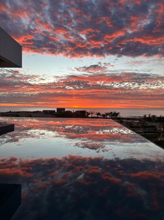 Beautiful lobby sunrise