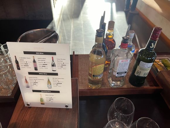 Wines and spirits - beer and soft drinks not pictured