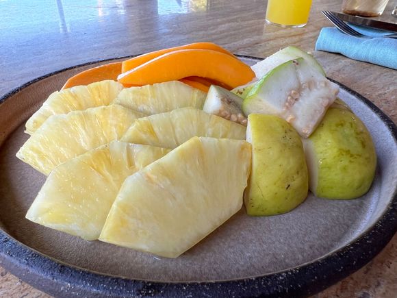 tropical fruit plate - with only tropical fruit