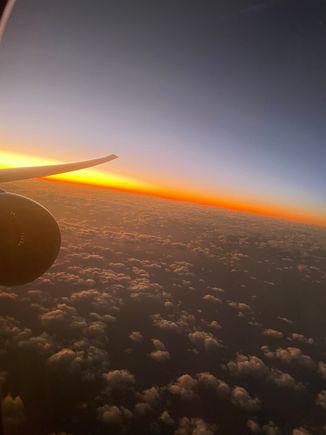 Beautiful sunrise somewhere over the South Pacific...