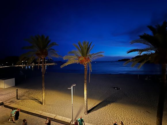 Evening view from the “fine dining” restaurant