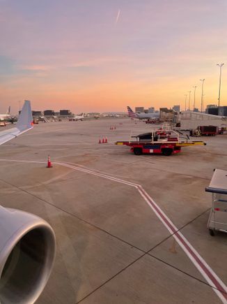 LAX to PDX. Gorgeous sunsets. 