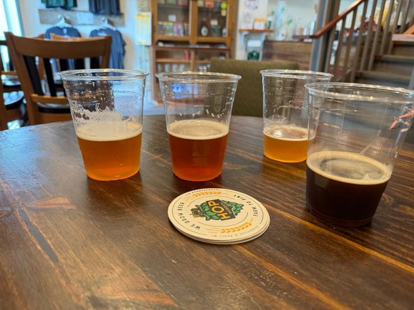 L-R:
Bushel, Smoky, Tripel, Stout