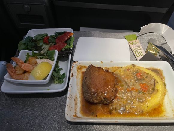 Pulled horse, regurgitated stomach contents. Not shown: mango sorbet?! fruit and cheese platter?! Why, dear G-d, why??!??!