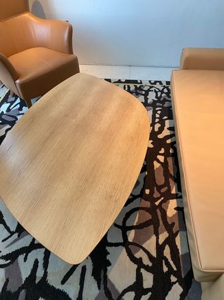 Tight spaces - distance between living room sofa and coffee table.