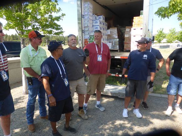 United Volunteers unloading