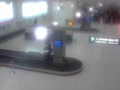 Upper Arrivals walway, view to left &amp; reclaim carousels 3 