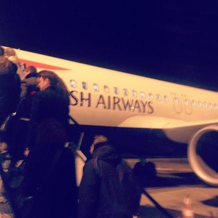 Boarding a British Airways A320 to London at a freezing Gothenburg in early 2013.
