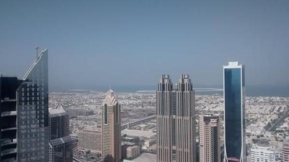 Dubai in the AM from the 43rd floor