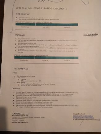 Price List B -  page 1  (NOT using elite breakfast option)